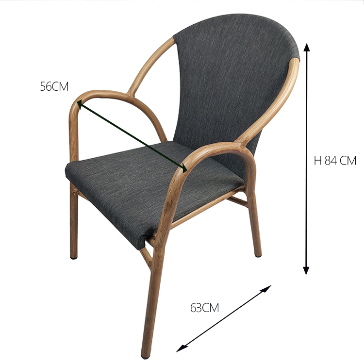 Modern Relaxing Aluminum Metal Outdoor Bistro Arm Chair - Buy outdoor