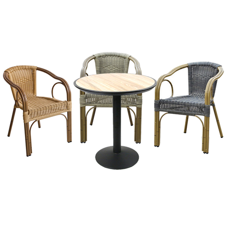 Garden Rattan Coffee Bistro Aluminium Table And Chairs Set - Buy garden